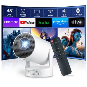 Salange Mini Projector with WiFi 6 and Bluetooth 5.4, Portable Projector 4K Video Support, 5W Soundbase Speaker, Auto Vertical Keystone 180° Rotatable Smart Proyector for Movie Home Outdoor HY300Ultra 2026 New Upgraded