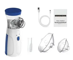 Ultrasonic nebulizer - Nebulizer, rechargeable nebulizer for adults and children, portable nebulizer, two modes, self-cleaning function, suitable for breathing problems