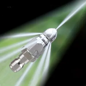 Sewer Pipe Unblocking High-pressure Nozzle, Stainless Steel Quick-connect Pipe Cleaning Rotating Nozzle, Unblocking Nozzle for Home Kitchen Bathroom, Sewer Jetter Nozzles