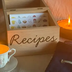 Heirloom Recipe Box + recipe cards + dividers