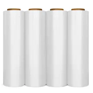 18" x 1500' 80 Gauge 4 Rolls Pallet Wrap Stretch Film Hand Shrink Wrap 1500FT