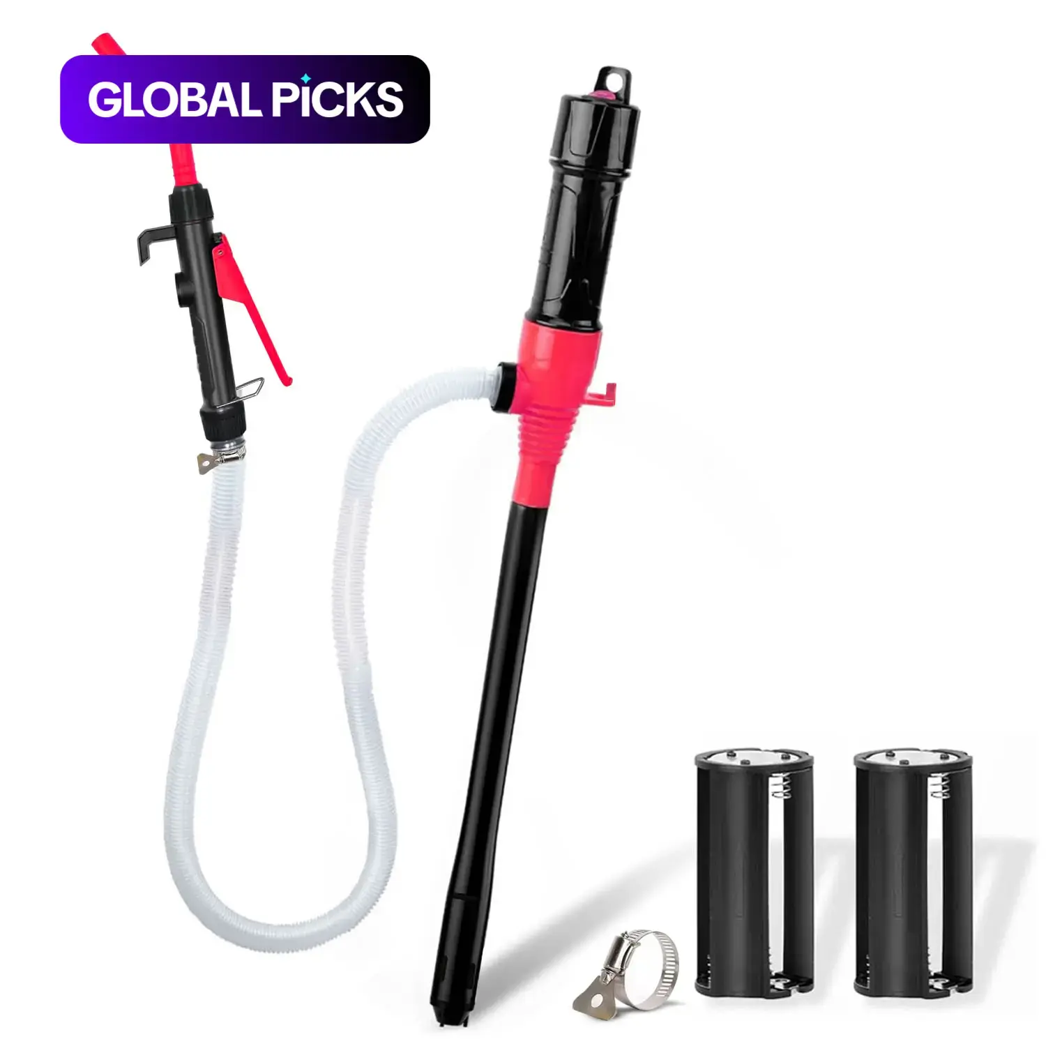 Cordless Battery-Powered Water & Fuel Transfer Pump, Portable Handheld Pump with 4-Foot Oil Outlet Pipe (Battery Not Included) for Lawn Mowers, Boats, Cars, Motorcycles #GLOBAL PICKS