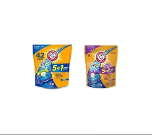 OxiClean 5-in-1 Laundry Detergent Power Paks, 42 Count + OxiClean With Odor Blasters Laundry Detergent 5-in-1 Power Paks, 42CT