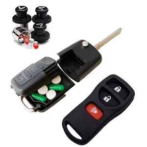 Secret Car Safe Bundle - (2) Fake Car Lighter Safes, (1) Car Key Fob Safe (1) Car Key Remote Safe | Set of 4 Secret Containers | Store Hidden Secret Money Jewelry Safe Realistic Decoy Plain Sight