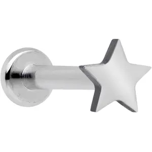 16 Gauge 5/16 Star Grade 23 Titanium Internal Thread Labret Tragus