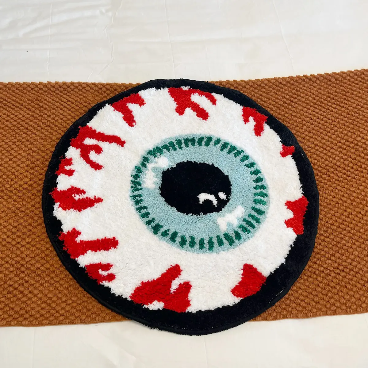 LAKEA Congestive Eyeballs Flocking Rug Living Room Decorative Carpet Modern Minimalist Bedroom Bedside Non-slip Rug Light Luxury Cloak Shag Rug Shaggy Area Rug