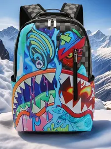 Fashionable Multi-Use Backpack, Lightweight Print Backpack, Large Capacity Travel Bag, Adjustable Straps, Perfect Gift for Men