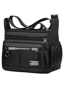Men's Large Capacity Shoulder Bag with Waterproof Material and Multiple Pockets for Business and Casual Use - Personalized Gift for Dad, Husband, Boyfriend, College Students