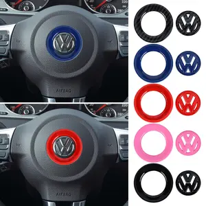 Car Steering Wheel Decoration Emblem Stickers, Sticker For Cars, For Volkswagen VW Golf Passat Polo Tiguan Touareg Beetle Scirocco Jetta Magotan