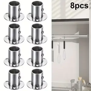 Stainless Steel Wall Mount Brackets, Multi-Functional Hanging Rods & Shower Curtain Holders, Home Office Storage Organizer