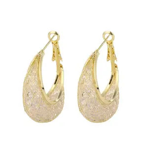 Sparkle Gold Hoop Earrings, Everyday Wear