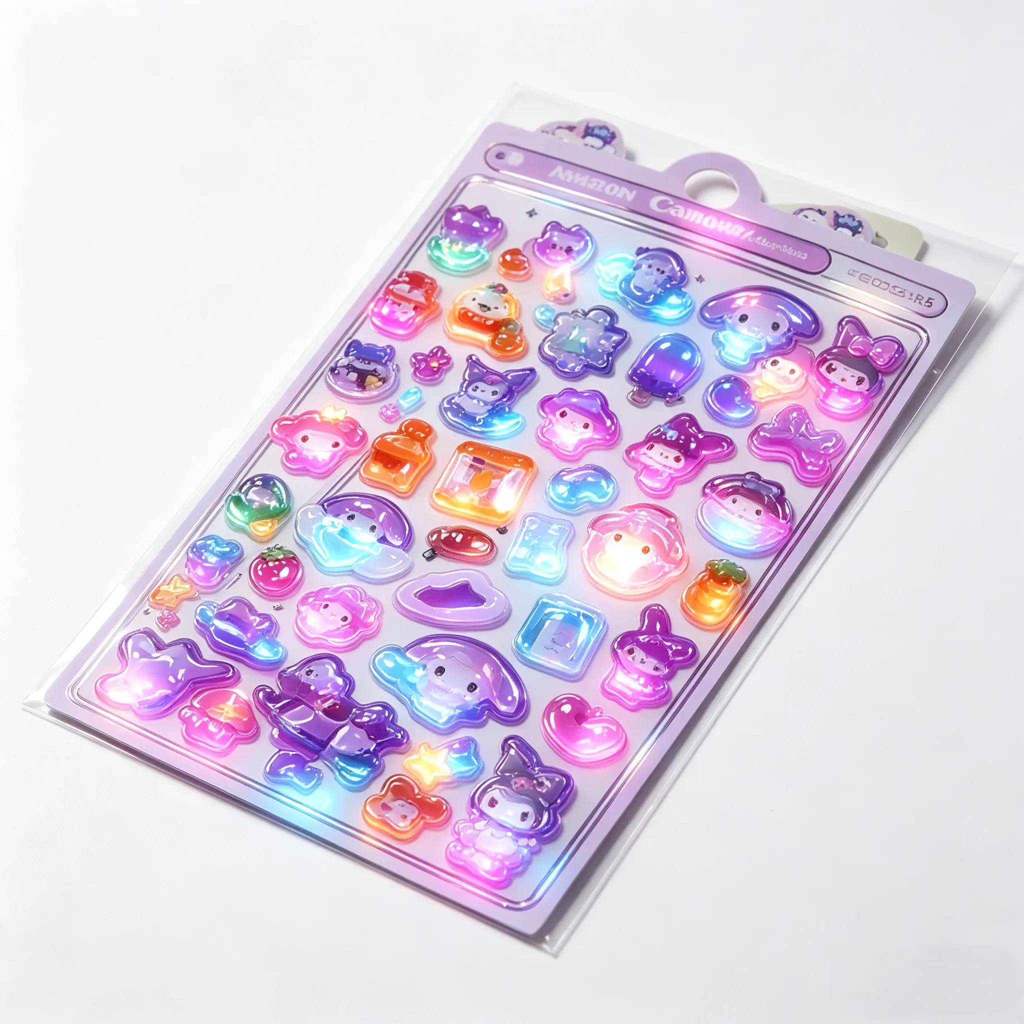 Sanrio 3D Glow-in-the-Dark Decorative Sticker - Home Supplies, Home Decor Accessory, Random Design - Single Sticker for Switch, General Decor