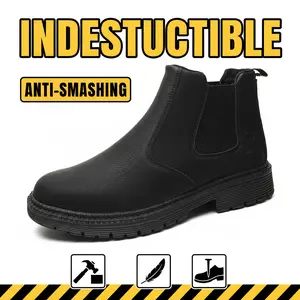 Breathable Safety Shoes Unisex Chef Work Shoe Waterproof Anti-slip Durable Outdoor Comfortable Splash-proof Smash-proof Puncture-proof High Performance Boots