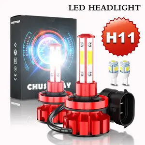 For Chevy Silverado 1500 2007 2008 2009 2010 2011 2012 2013 2014 2015 Combo LED Headlight Kit Bulbs Low Beam H11 Truck