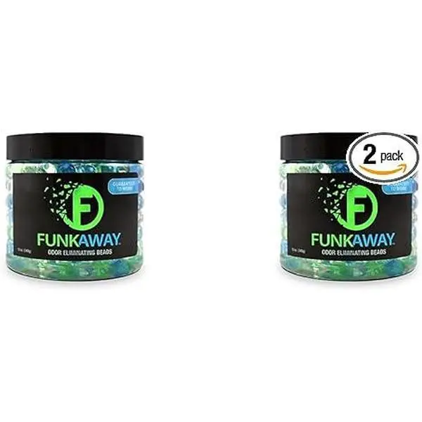 FunkAway Odor Eliminating Beads, 12 oz., Supercharged Odor Absorbing Beads for the House, Car or...
