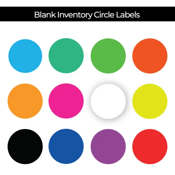StickerJet Blank Round Adhesive Labels Roll - 500 Count, 1" 2" 3" Sizes, Writable White, Strong Adhesive, Easy Peel & Stick, Customizable for Organization, Packaging, Adhesive Labels & Stickers, Customizable Labels & Stickers