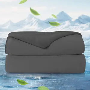 Cozy Bliss x Sorona Viscose Natural Fiber Cooling Comforter Duvet - Twin Size, Reversible Silky Smooth Cooling Blanket, Q-Max＞0.45, All-Season, Cloud-Like, Cold, Comfortable Breathable for Hot Sleepers, Cooling Blankets, All-Season Duvets