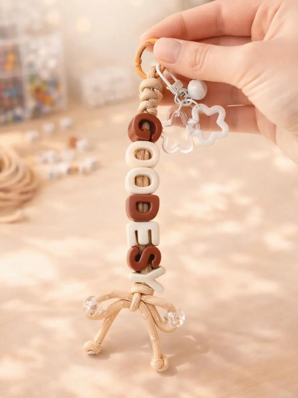 Custom Name Keyring with Star Charm