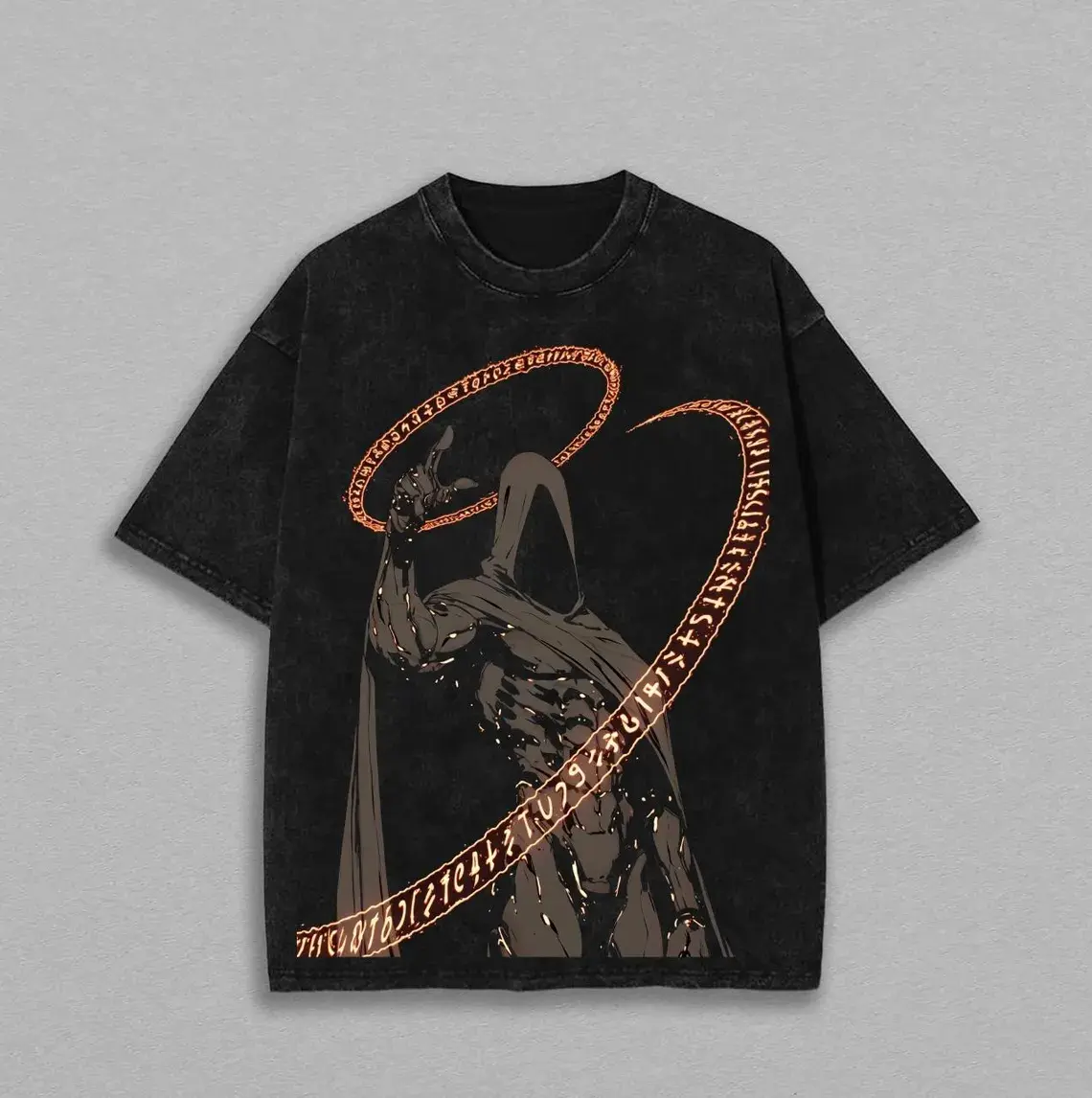 Men's Streetwear T-Shirt with Gothic Faceless Warrior Graphic - Casual Cotton Short Sleeve Crew Neck Top, Tshirt, Shortsleeve, Fitted, All Seasons, Gothic Art, Sportswear