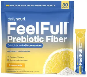 Daily Nouri FeelFull Prebiotic Fiber Drink Mix with Glucomannan & Chromium