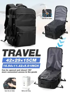 Vacuum Compression Casual Travel Backpack with Pump, Stylish and Spacious for Ryanair and Wizz Air, Ideal for Short Business and Leisure Trips, Vacuum Compression Backpacks