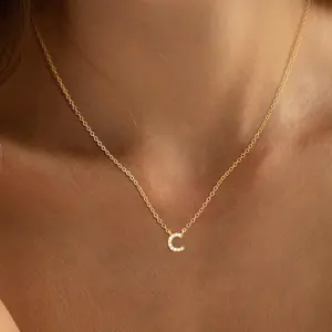 FREEKISS Initial Letter Necklaces For Women Dainty Pendant Necklaces Simple Jewelry A-Z Personalized Gift Trendy For Fashion For Christmas summerwins