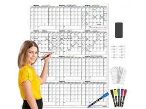 Large Whiteboard Dry Erase Calendar 36"x48"