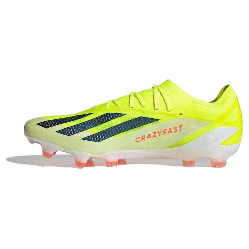 Adidas Crazyfast Elite FG Team Solar Yellow Core Black Cloud White Cushioned Durable Soccer Cleats Unisex 2 IE2376