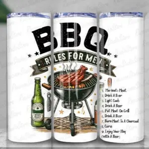 Bbq | 20oz Skinny sublimation tumbler transfer print out (TRANSFER ONLY, NOT A FINISHED TUMBLER)