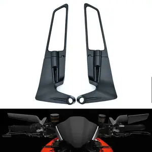 Motorcycle Rear View Mirrors Stealth Mirrors 360° Rotating Compatible With Z400 Z650 Z900 1290 Super Duke R Evo ABS 390 Duke Street Bike