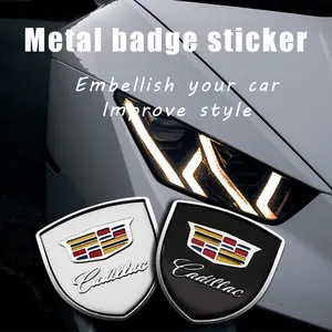 3D Metal Shield Emblem Car Sticker Decal, Vehicle Exterior Decoration, Car Decorative Sticker, Fits Cadillac Escalade Cts Ats Xts Ct4 Ct5 Xt5 Xt4 Xt6 Ct6 Sls Srx Bls Sts Dts De Ville