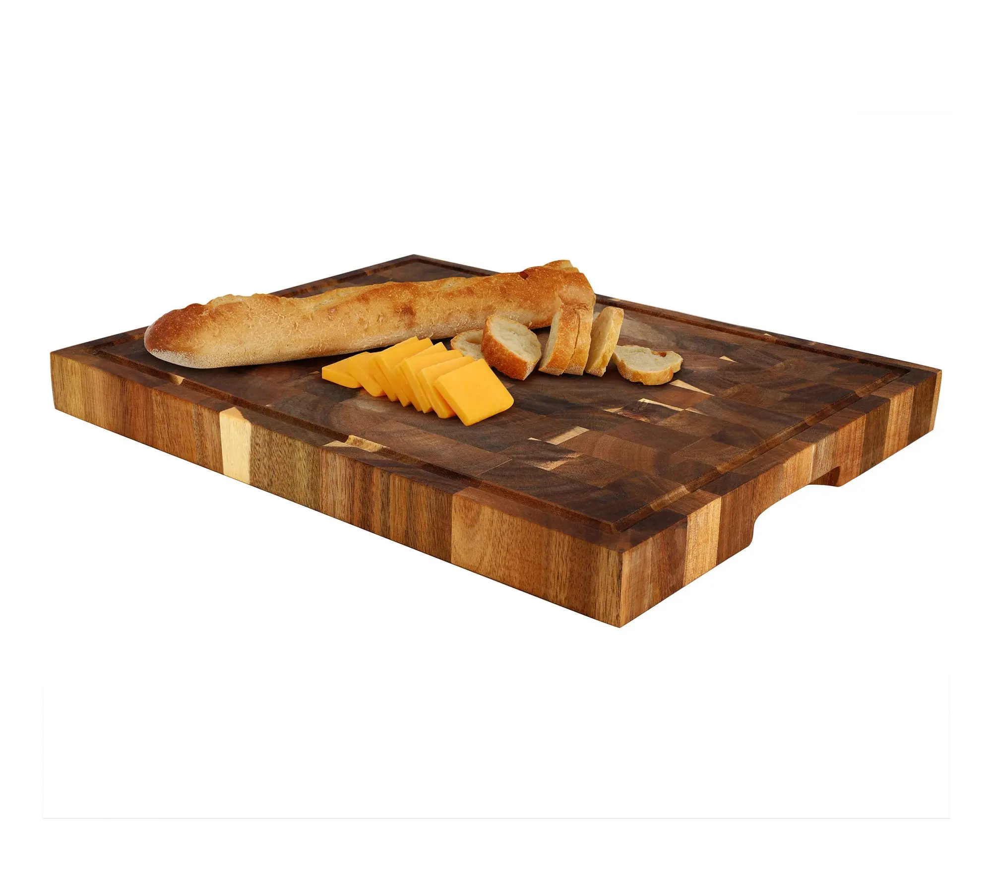 MegaChef 17 x 13in Acacia Wood Butcher Block Cutting Board