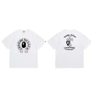 A Bathing Ape Ape Head Graphic Logo Men's White Cotton T-Shirt