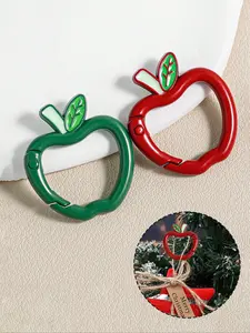 Apple Shape Keychain, Christmas Apple Key Chain Pendant, DIY Handmade Craft, Bag Charm, Zipper Pull, Jewelry Making, Women's Fashion Accessory
