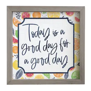 Sincere Surroundings 10" Today Good Day Fruit Rstic Frame