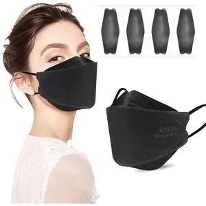 50 Pack 4 Layers Tie Dye KN95 Face Masks Breathable Disposable Multicolor Cup Safety Respirator Dust Mask for Adult
