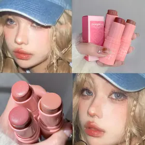 3PCS Vitality Smooth Blush Stick Matte Fine Diffusion Easy Application Natural Soft Color Perfect Delicate Makeup Enhances Rosy Youthful Look Christmas Gift