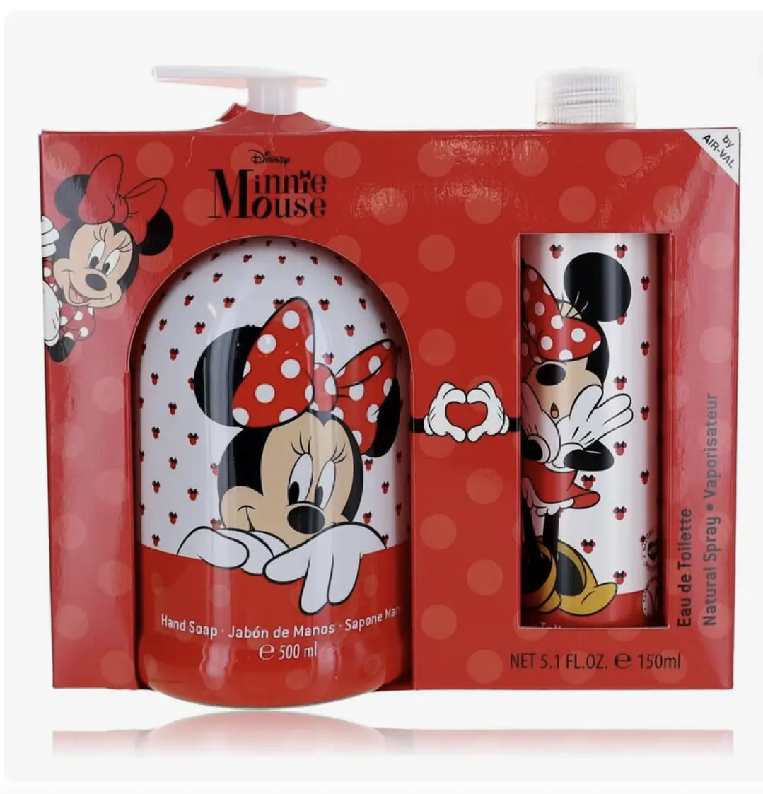 Disney Minnie Gift Set 02 pieces 5.0 fl oz EDT + 16.9 fl oz Hand Soap for Girls (NO CELLOPHANE)