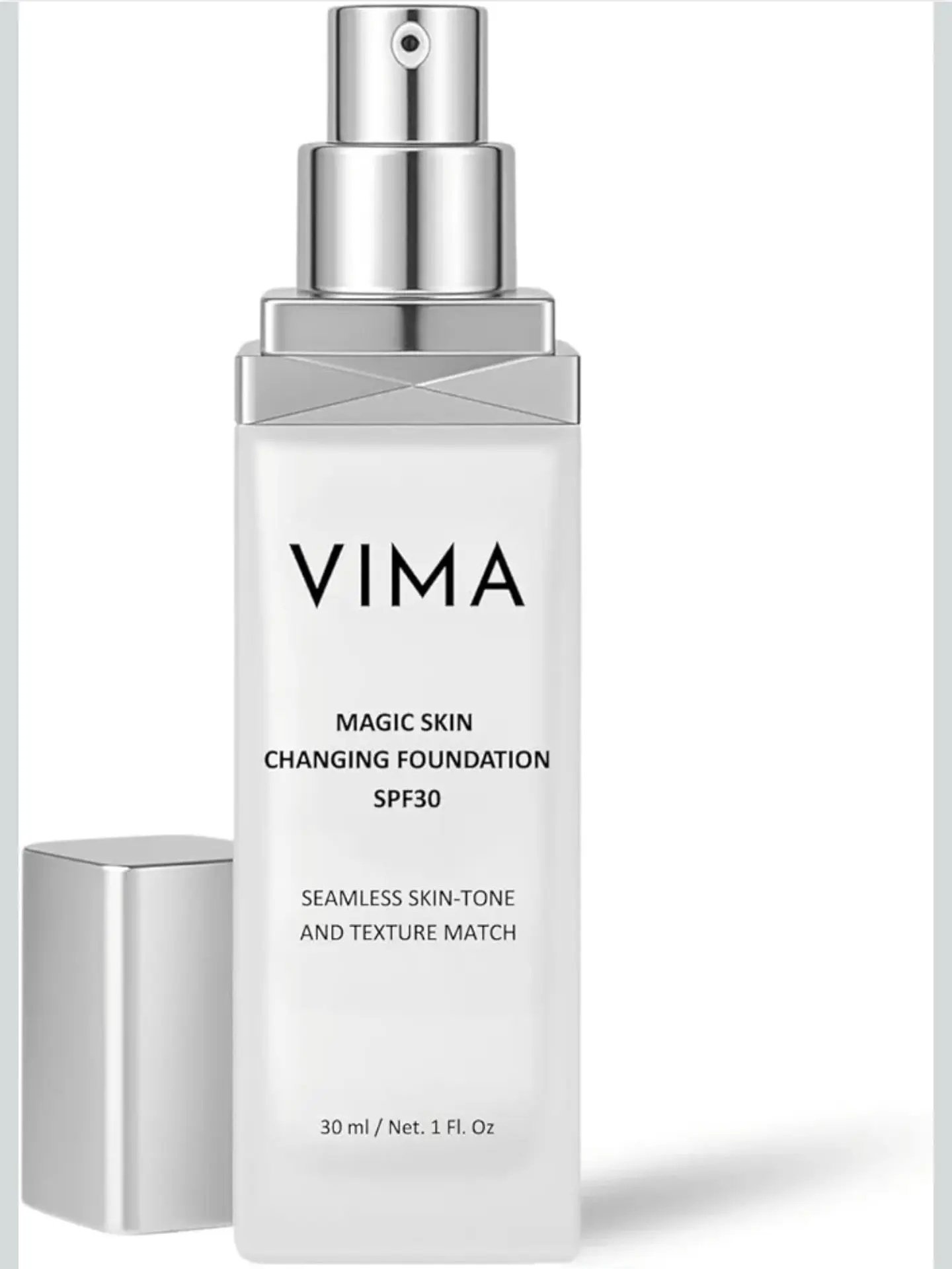 Vima Color Changing Foundation 1 fl oz with Sunscreen Fragrance-Free Paraben-Free Vegan Lightweight Long-Lasting Coverage SPF 30