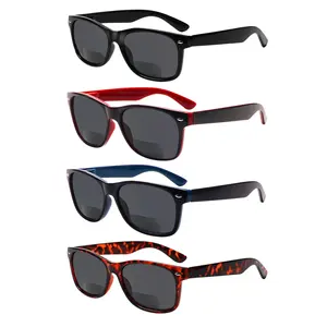 Sunglasswomen 4 Pack Reading Sunglasses for Women UV400 Protection Spring Hinge Outdoor Glasses Stylish Multi-Color Set Lightweight Comfortable Fit