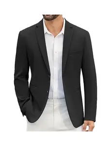Men's Casual Blazer Slim Fit Suit Jackets Two Button Lightweight Knit Sport Coat