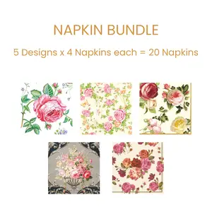 Napkin Bundle - Roses II - Lunch