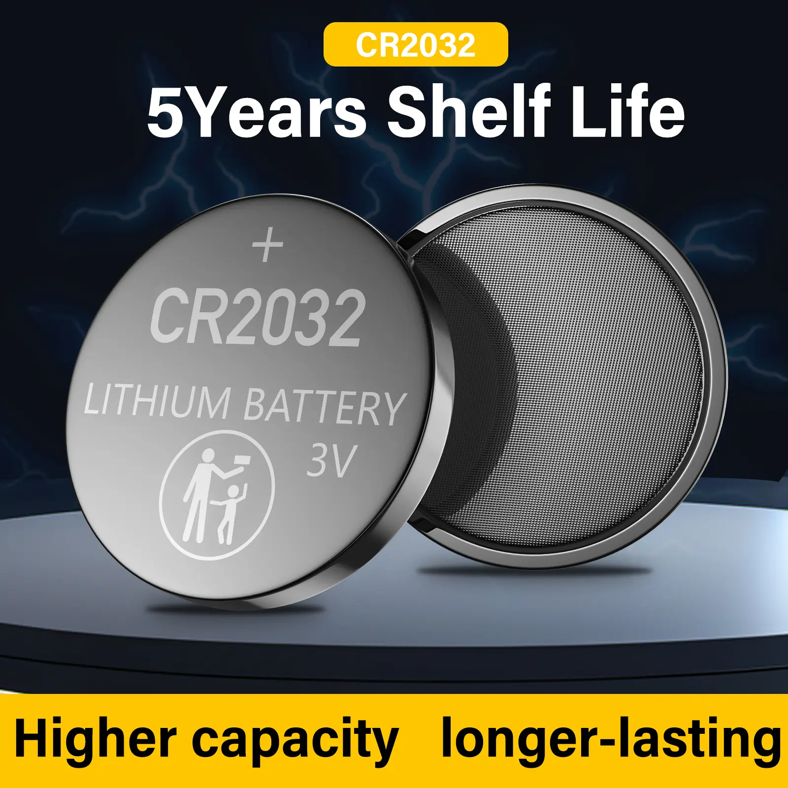 30-Pack CR2032 Lithium Coin Cell Battery, 3 Volt, Long Lasting Power, Mercury-Free  for Key Fobs, Smart Sensors, Scales, Candles