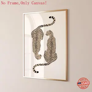 Trendy Leopard Wall Art, Cheetah Wall Art, Preppy Wall Art & Retro Poster – Aesthetic Decor for Bedroom, Living Room, Study & More. Stylish Maximalist Wall Art, Unframed, Perfect for Elevating Your Apartment Vibe.  cover art poster