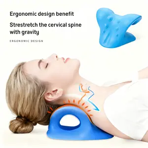 Neck Stretcher | Shoulder & Neck Relaxation Pillow | Cervical Traction & Muscle Relief | Ease Neck & Shoulder Tension (Blue),Neck pain relief at home,Work from home pain,Game changer Must have