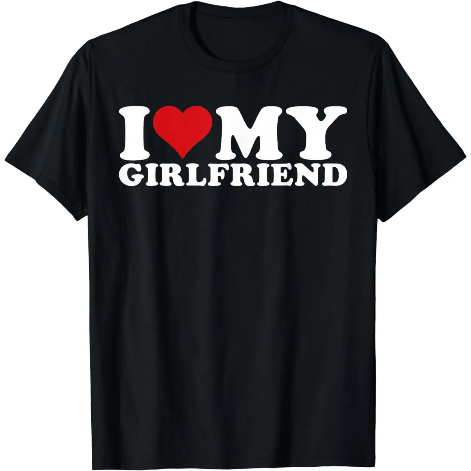 [100% Cotton] [100% Cotton]  I Love My Girlfriend Gf I Heart My Girlfriend GF T-Shirt  Golf Gift T-Shirt For Men and Women