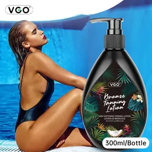 VGO Bronze Tanning Lotion - Original Formula for Tanning and Skin Care Natural Coconut Oil Sunscreen Self Tanner Repair Sensitive Cosmetic-A