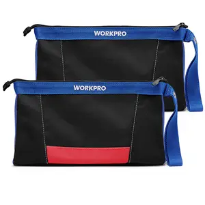 #Summervibes WORKPRO 12" Tool Pouches with Zipper, Utility Bag Pouch for Tool Organizers and Storage, Small Tool Bag, Multipurpose Storage pouch 2-Pack