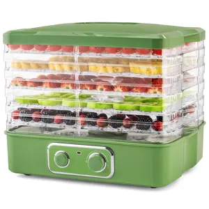Pukomc 5-Layer BPA-Free Dehydrator | 240W with Temp Control for Jerky, Fruits & Herbs | Stackable for Space-Saving Drying