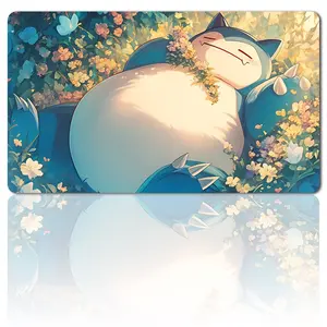 PKM Snoorrlax Mouse Pad Cute Gaming Desk Mat Anime Setup Mat